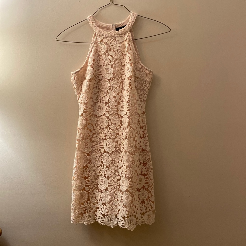 Lulu’s Blush Pink Lace Mini Dress - Picture 3 of 5